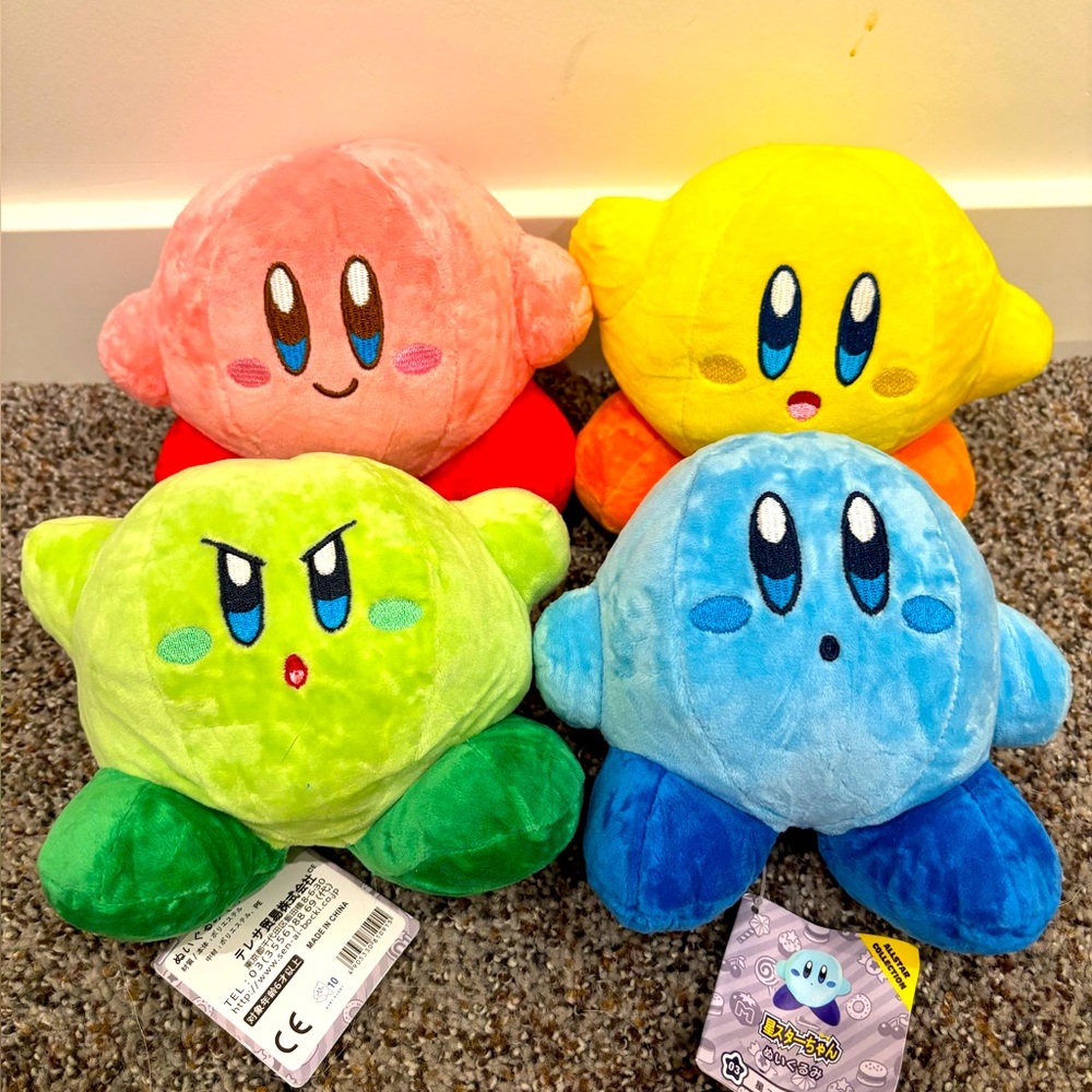 Mini Kirby Plush Stuffed Toy Bundle of 4